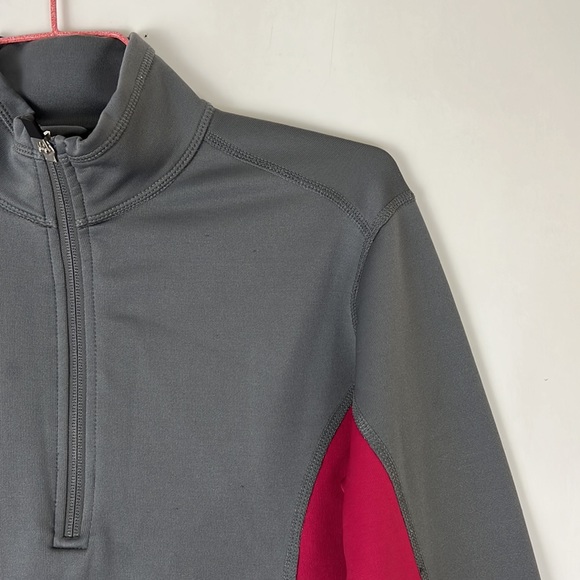 GoLite pullover Sweatshirt jacket with 1/2 zip in gray and maroon XS - Picture 3 of 9